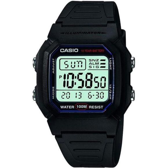 Unisex Digital Watch | Black | 100 Meter Water Resistance | LED Backlight - Picture 1 of 7